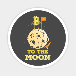 Bitcoin To The Moon Magnet